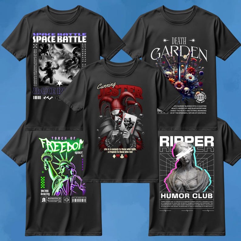 2000+ Streetwear T-Shirt PNG Designs Ultimate Bundle for POD & Clothing Brands, Urban Fashion Graphic Digital Download, Printable Designs,