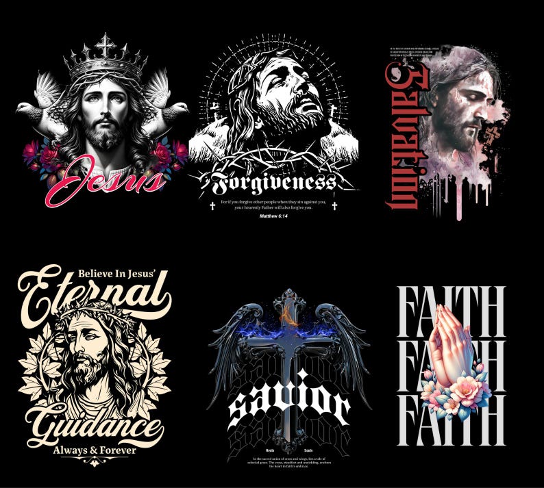 450+ Christian Streetwear Collection | Trendy Christian Designs | Unique T-Shirt Designs in PNG | Streetwear Bundle