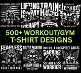 500+ Ultimate Fitness PNG Design Bundle | Powerful Motivational Quotes & Bold Graphics for Gym T-Shirts
