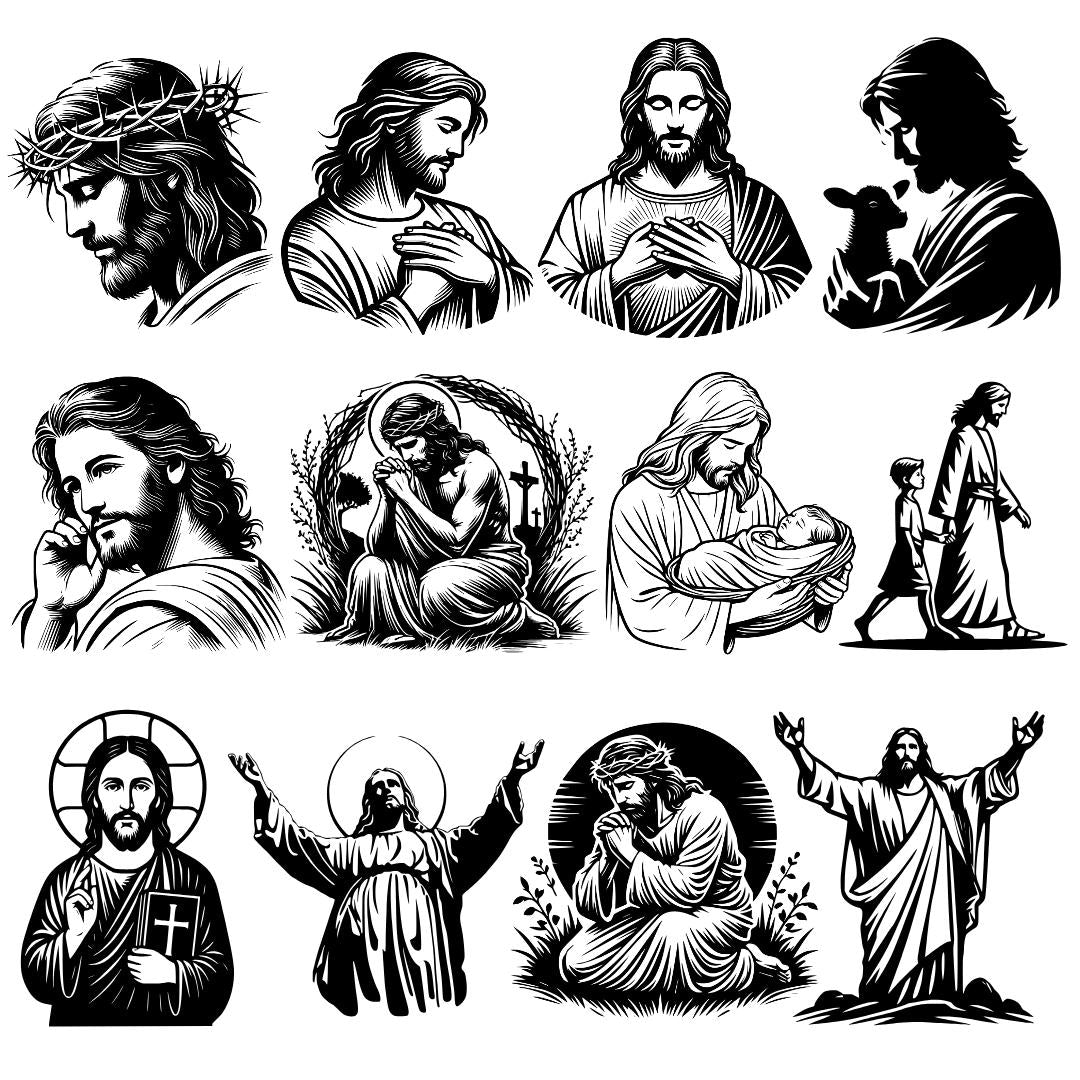 Jesus Christ svg, Jesus svg, Jesus face svg, Jesus silhouette svg, sacred heart svg, christian jesus svg, religious jesus svg, jesus line art svg, jesus portrait svg, crown of thorns svg, messiah svg, savior svg, jesus outline svg, crucifix jesus svg, catholic jesus svg, christian cricut files, jesus cut file, bible jesus art, holy jesus svg, jesus vector art