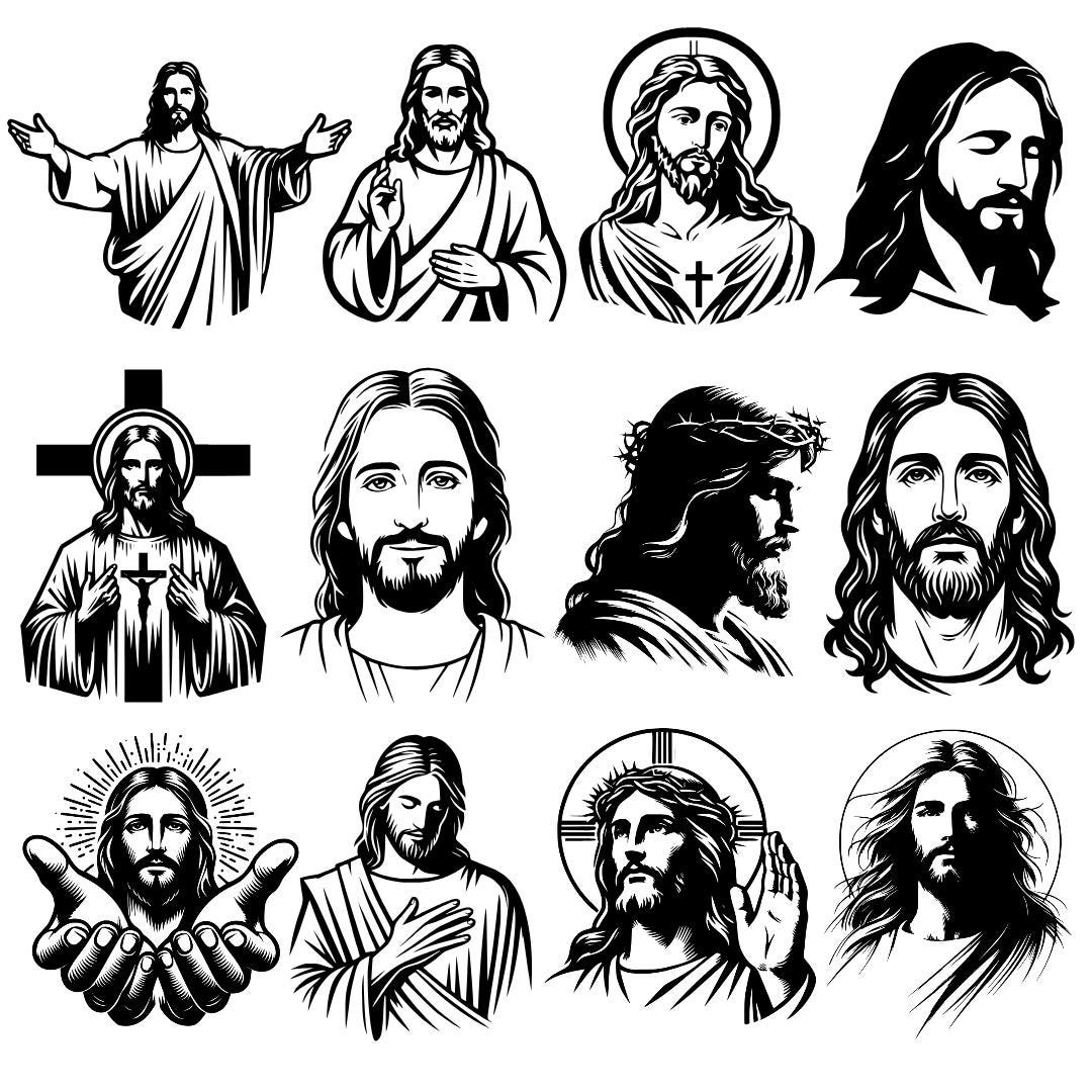 Jesus Christ svg, Jesus svg, Jesus face svg, Jesus silhouette svg, sacred heart svg, christian jesus svg, religious jesus svg, jesus line art svg, jesus portrait svg, crown of thorns svg, messiah svg, savior svg, jesus outline svg, crucifix jesus svg, catholic jesus svg, christian cricut files, jesus cut file, bible jesus art, holy jesus svg, jesus vector art